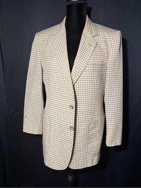 Classic 80s Buckingham Men’s Checked Sport Blazer